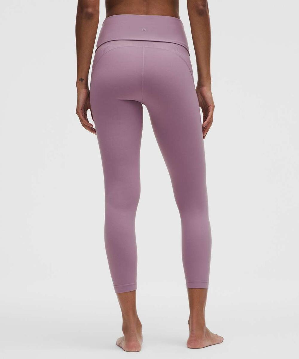 Lululemon Groove Nulu Foldover-Waist Tight 25" Lavender Lux Size 4